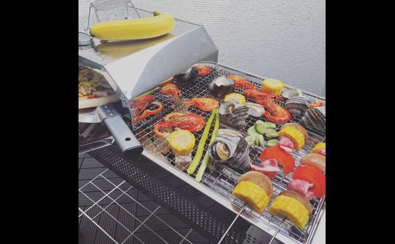 青空の下でBBQできますよ!ピザ用オーブンもございます。(別途追加料金あり)
