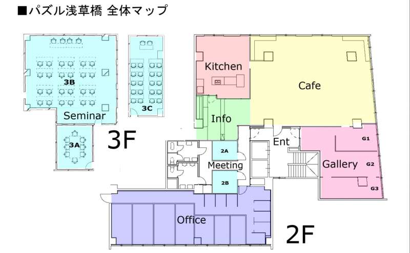 パズル浅草橋 全体マップ
